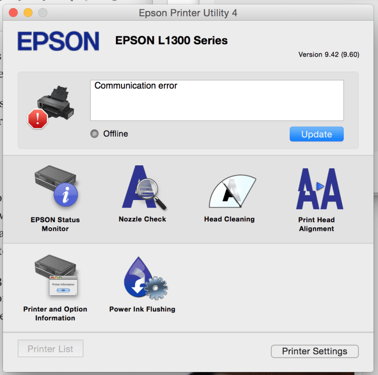 Epson cd printer software download
